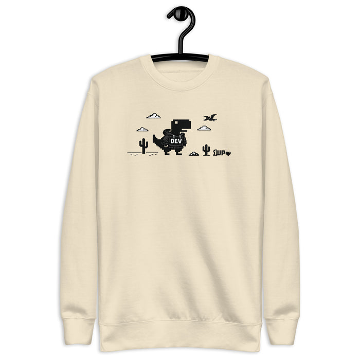 Dino Dev 1UP - Unisex Premium Sweatshirt