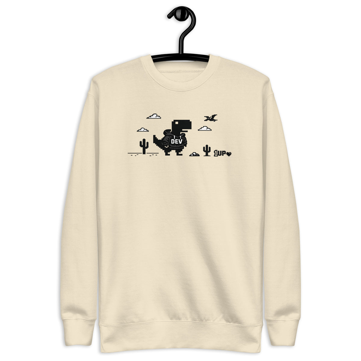 Dino Dev 1UP - Unisex Premium Sweatshirt