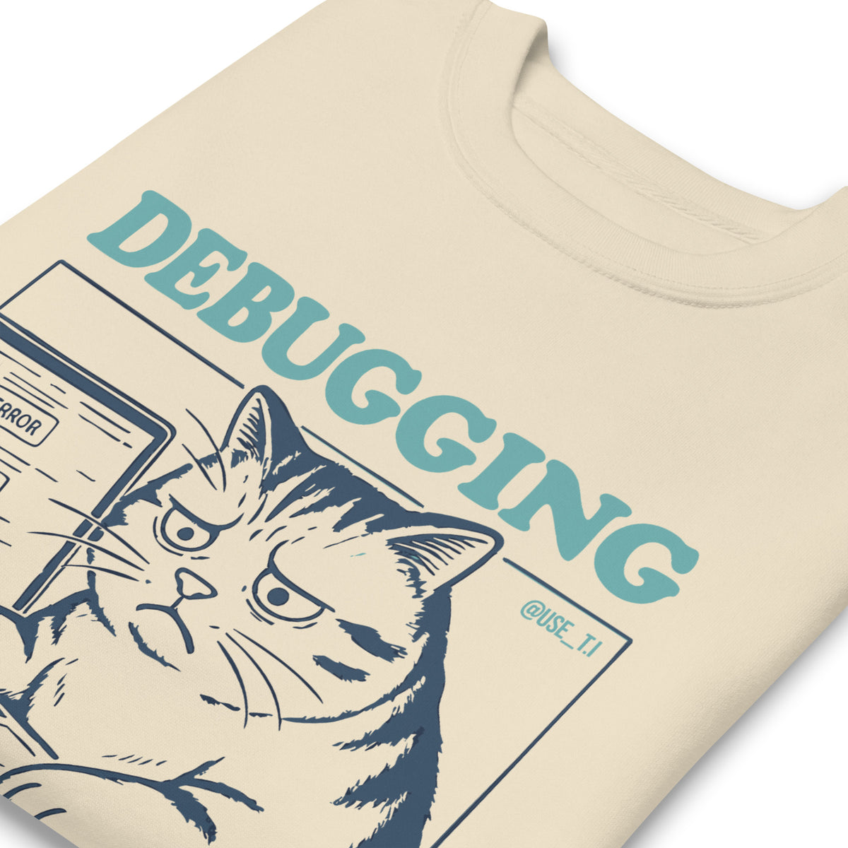 Debugging Forever – Cat Edition - Unisex Premium Sweatshirt