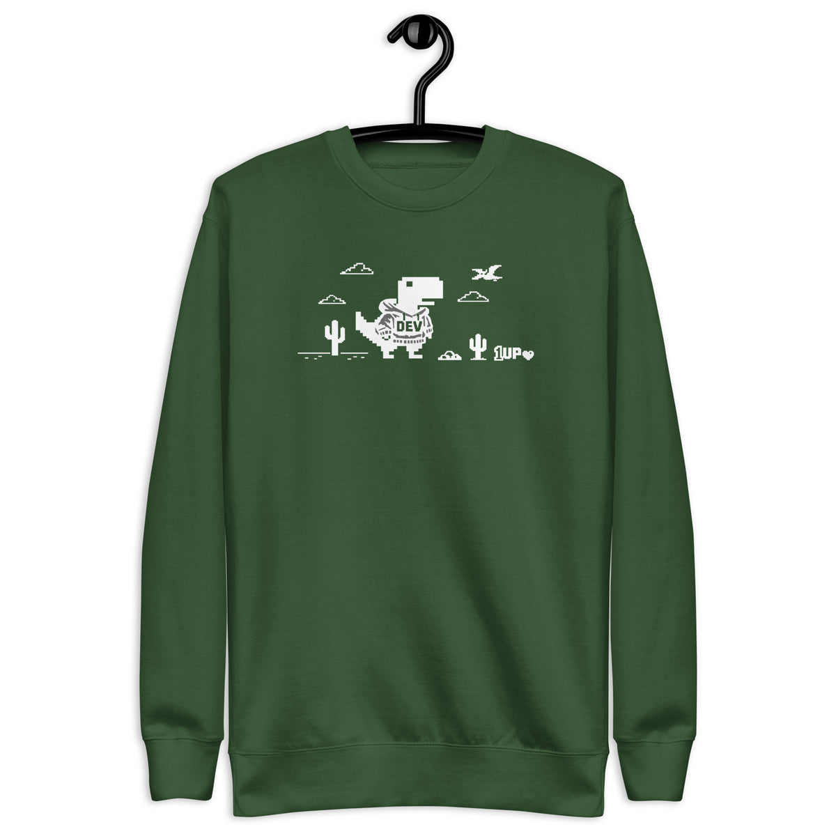 Dino Dev 1UP - Unisex Premium Sweatshirt