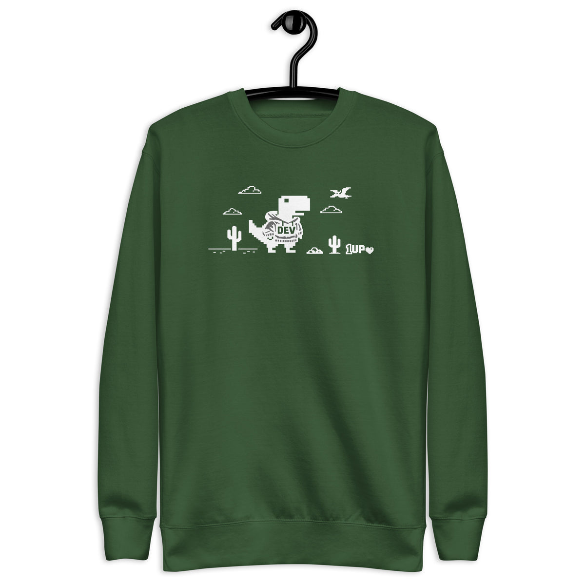 Dino Dev 1UP - Unisex Premium Sweatshirt