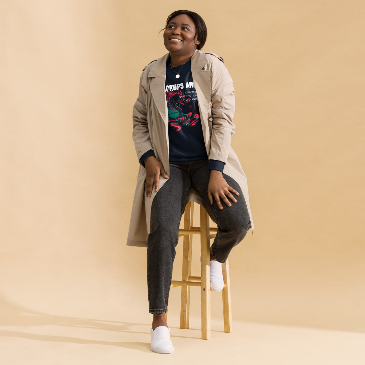Backups Are for Those Who Can’t Handle a Punch - Unisex Premium Sweatshirt