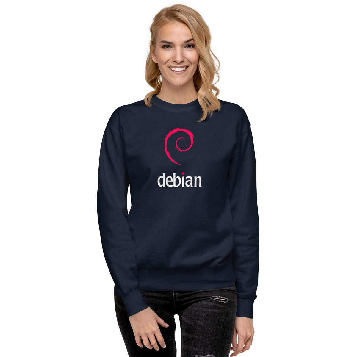 Linux Debian Classic Logo - Unisex Premium Sweatshirt