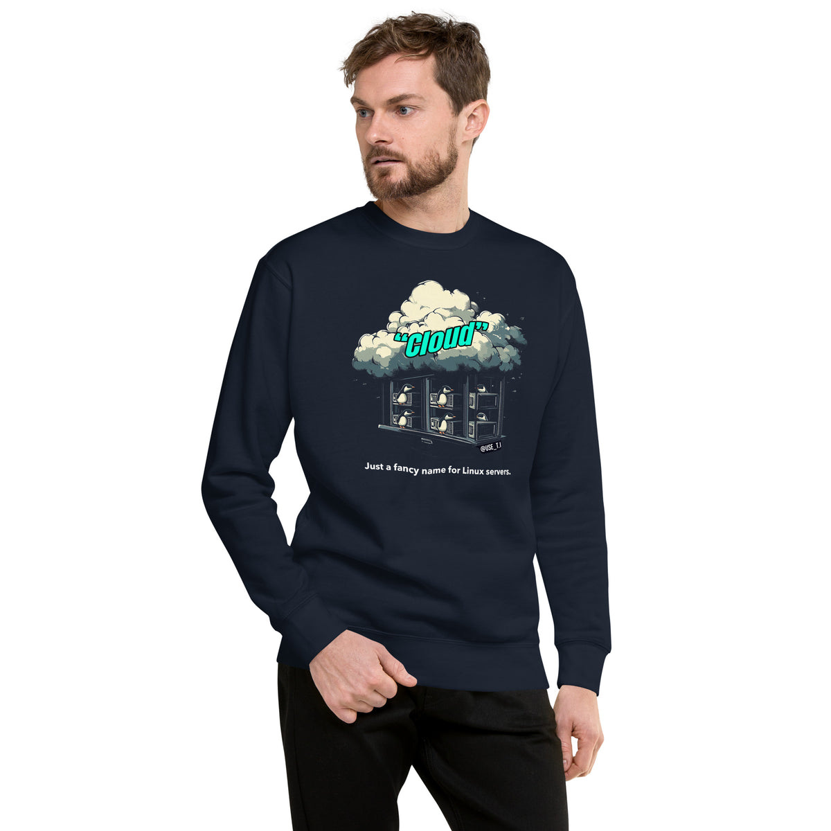 Cloud - Just a Fancy Name for Linux Servers - Unisex Premium Sweatshirt