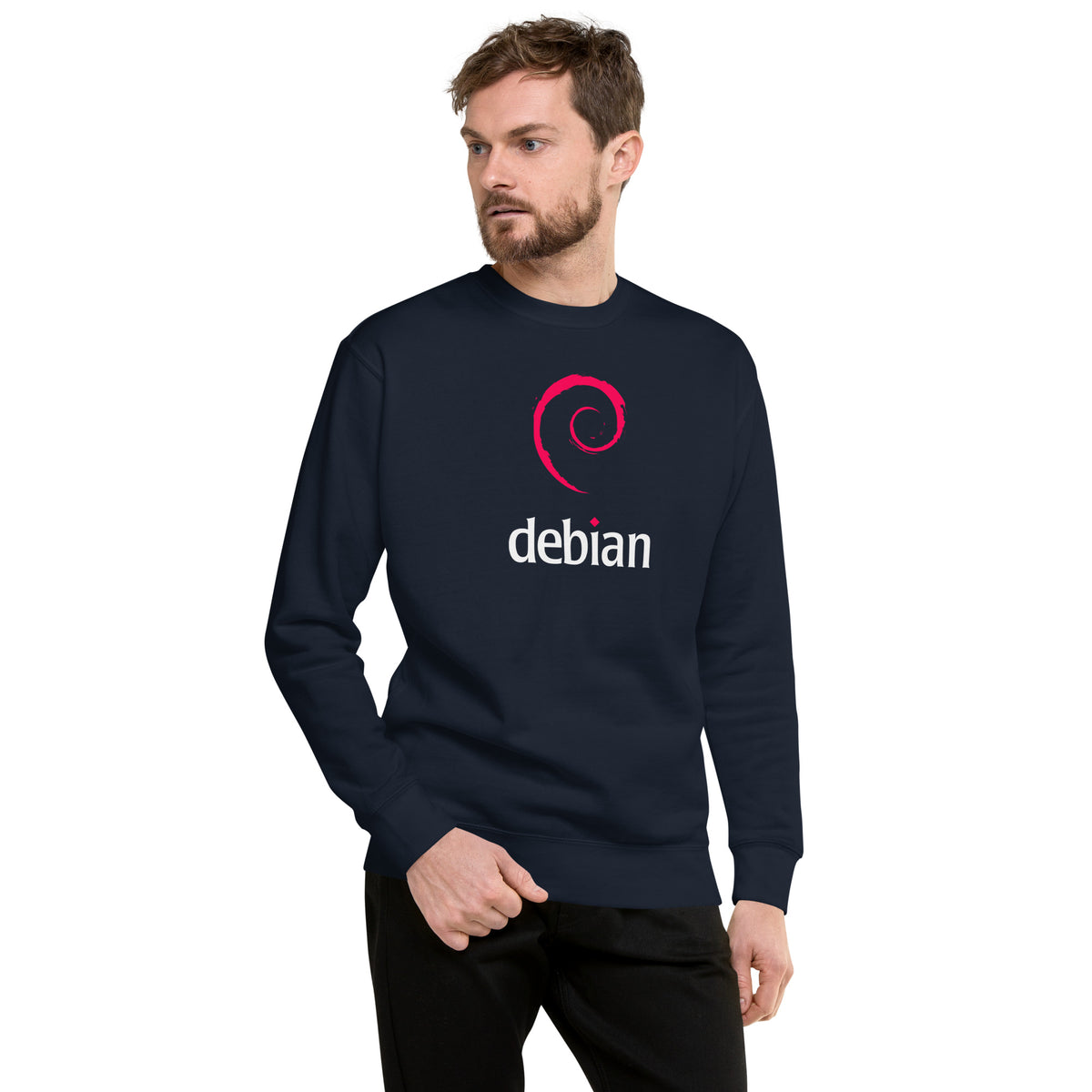 Linux Debian Classic Logo - Unisex Premium Sweatshirt