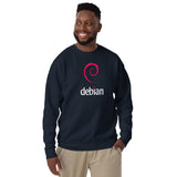 Linux Debian Classic Logo - Unisex Premium Sweatshirt