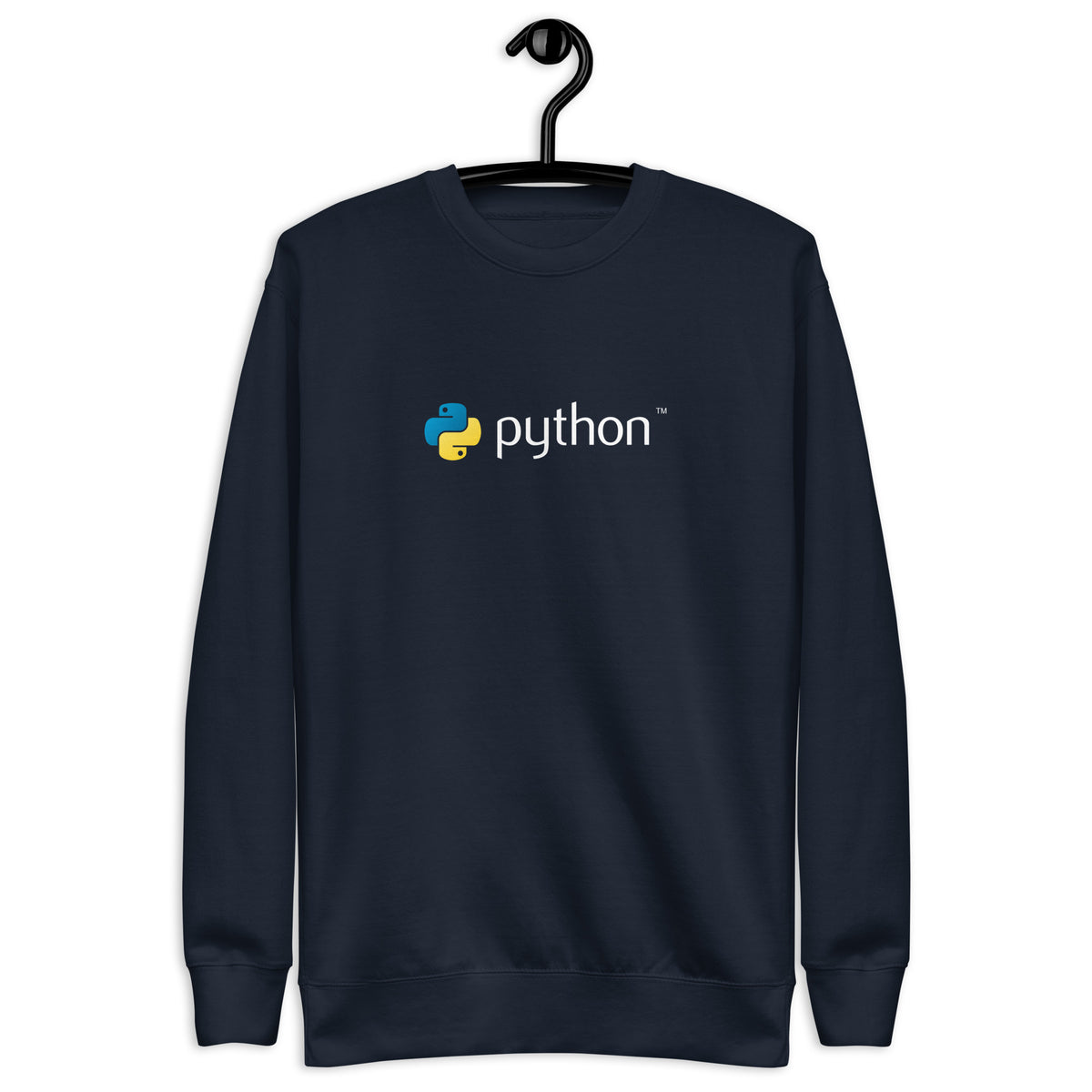 Python Logo - Code with Elegance - Unisex Premium Sweatshirt