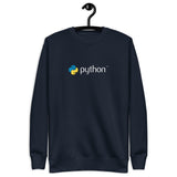 Python Logo - Code with Elegance - Unisex Premium Sweatshirt