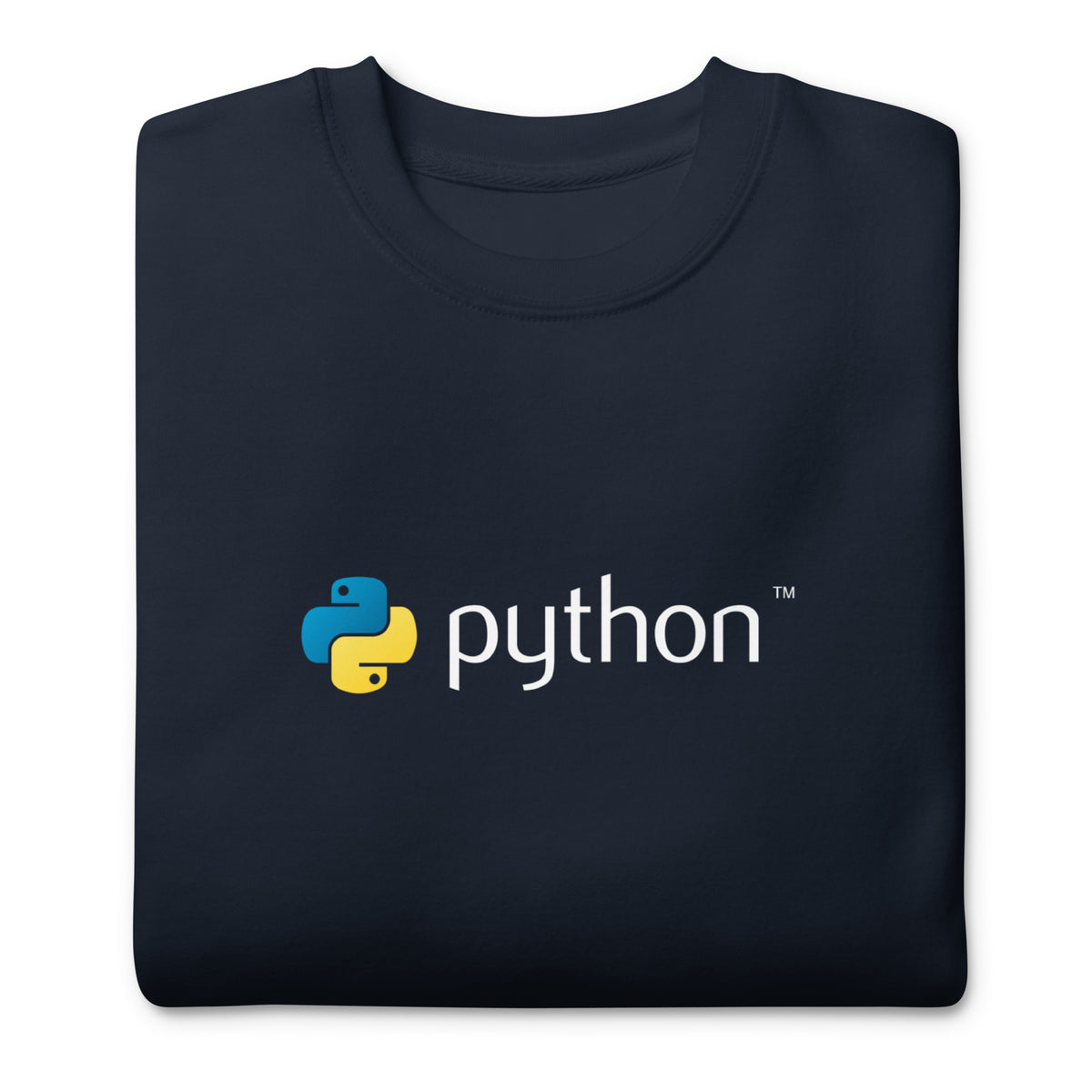 Python Logo - Code with Elegance - Unisex Premium Sweatshirt