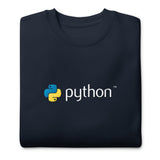 Python Logo - Code with Elegance - Unisex Premium Sweatshirt