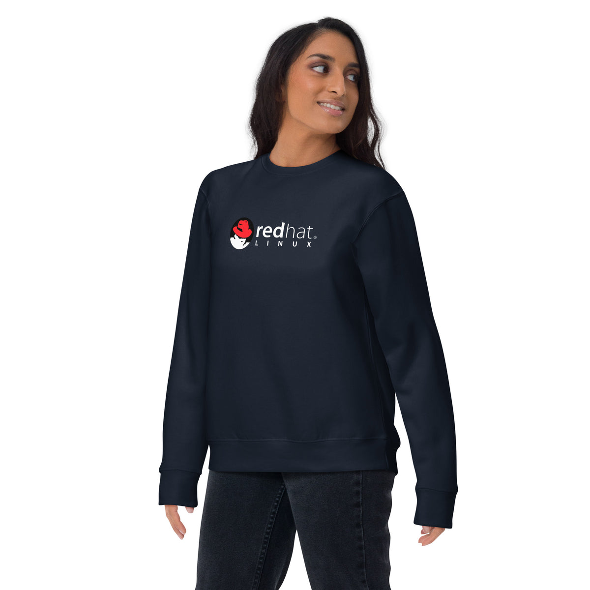 Linux Red Hat Classic Logo - Unisex Premium Sweatshirt