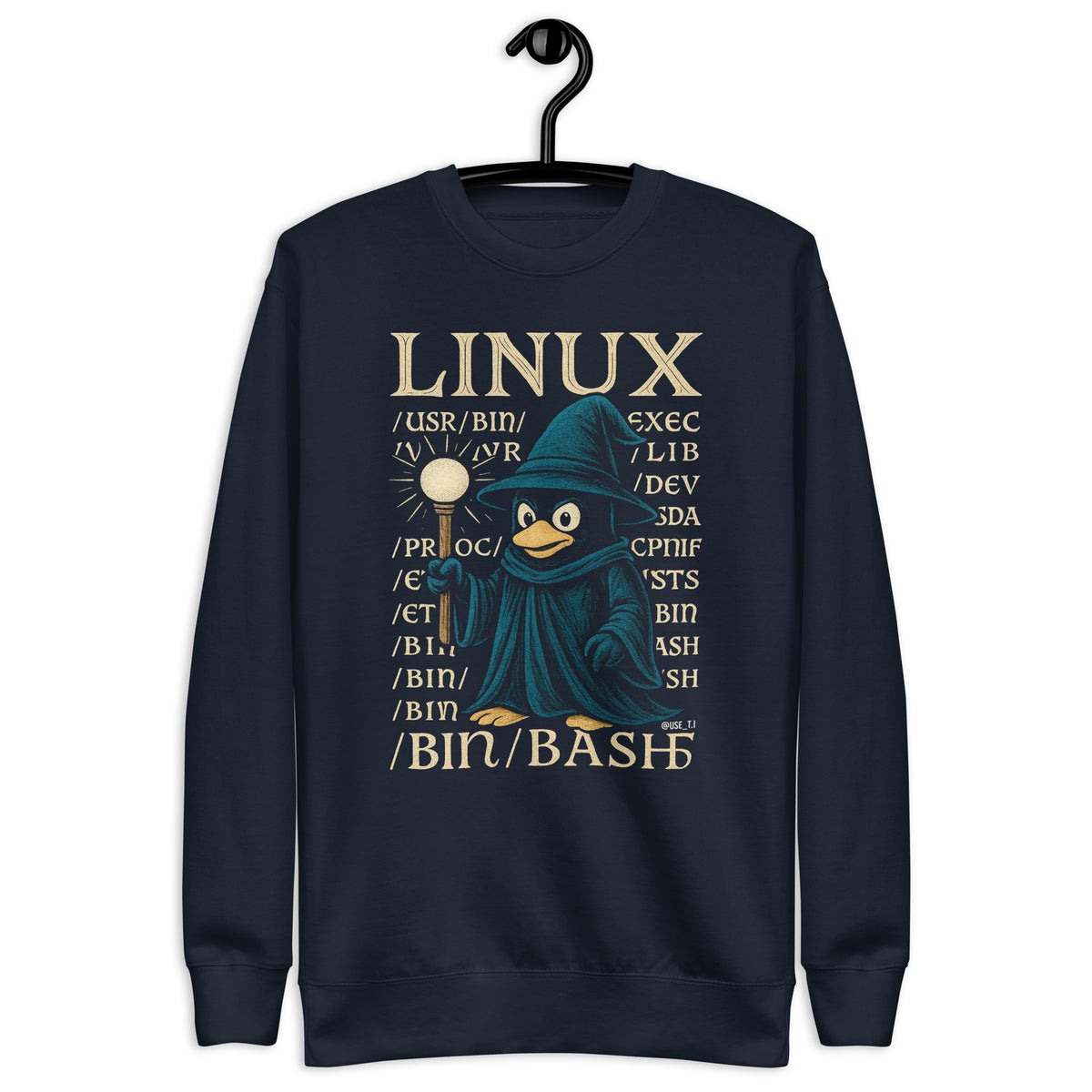 Linux Wizard - /bin/bash Edition - Unisex Premium Sweatshirt