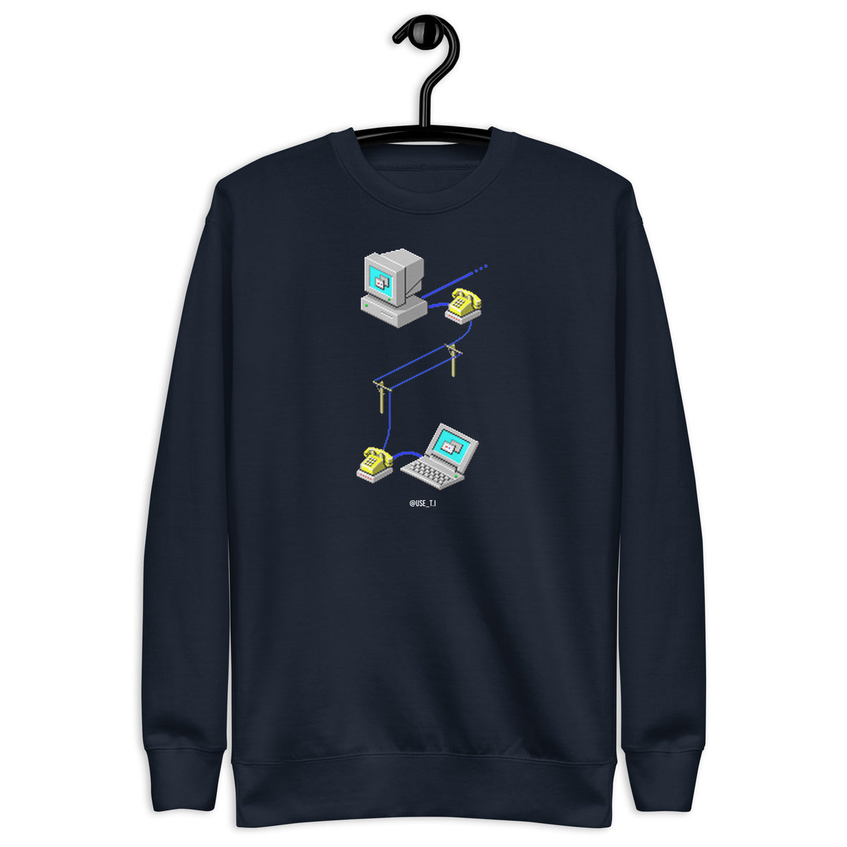 Dial-Up Connection Retro Tee - Unisex Premium Sweatshirt