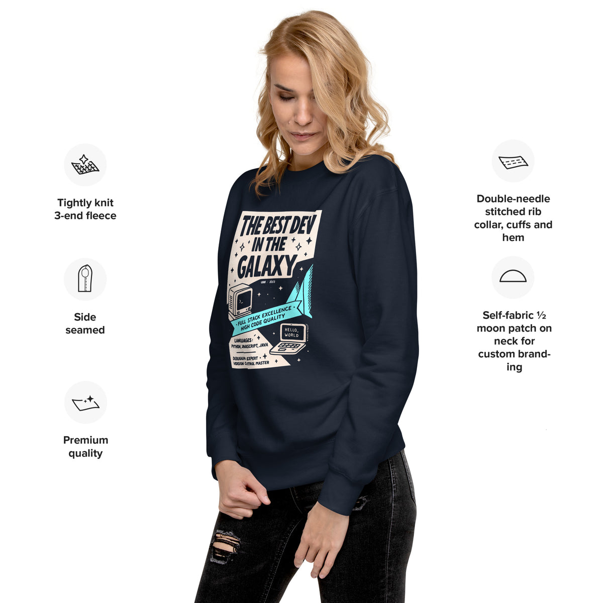 The Best Dev in the Galaxy - Unisex Premium Sweatshirt