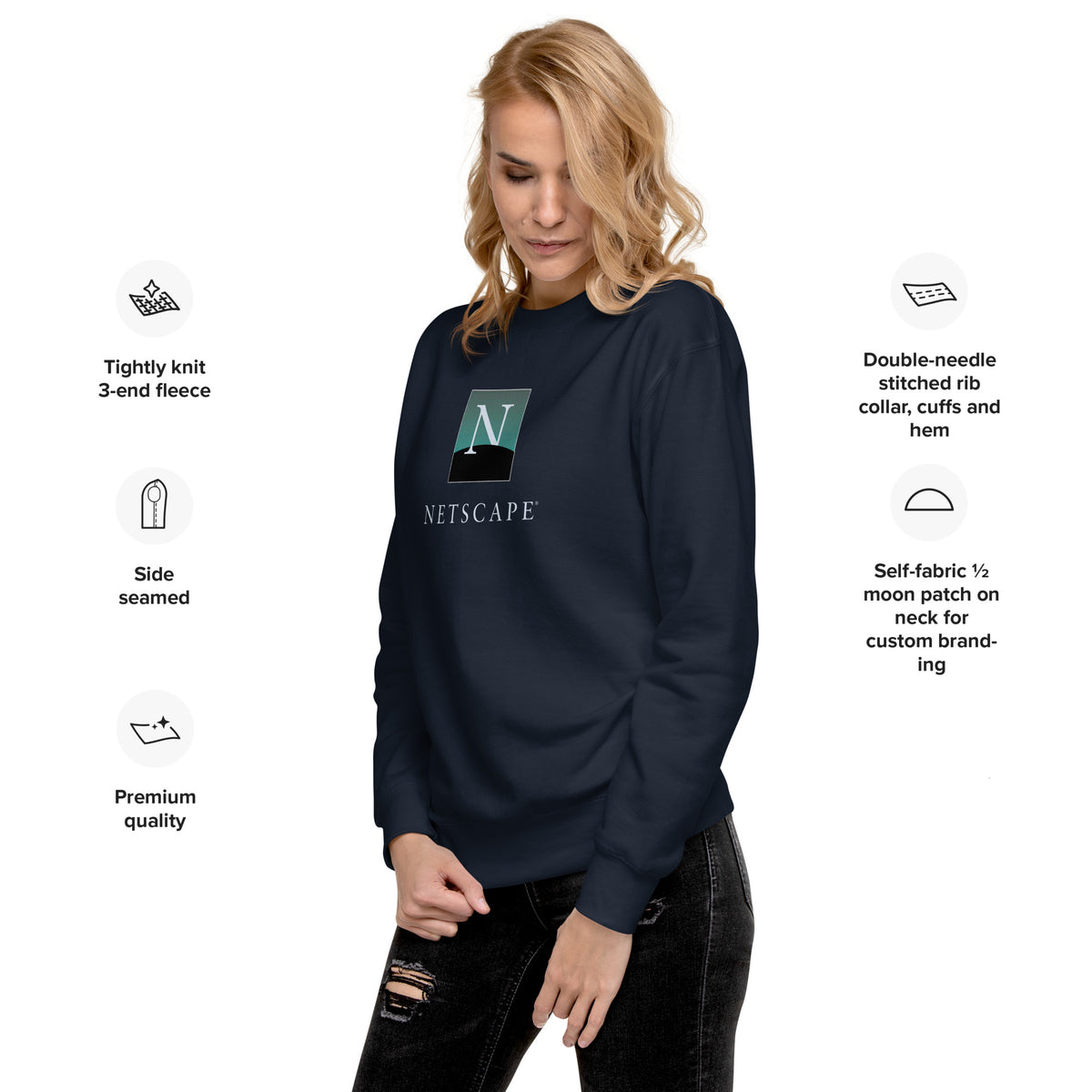 Netscape Navigator Classic Logo - Unisex Premium Sweatshirt