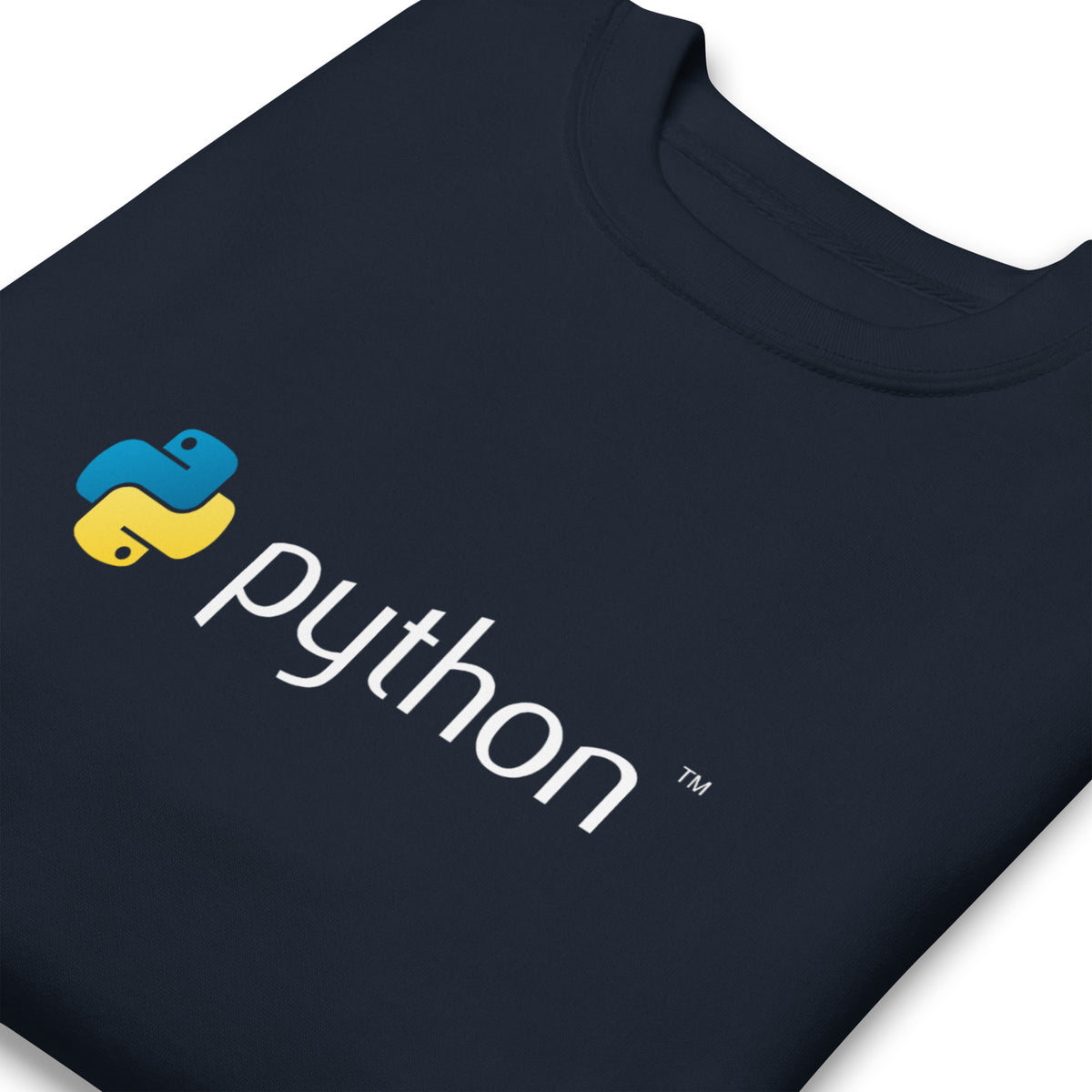 Python Logo - Code with Elegance - Unisex Premium Sweatshirt