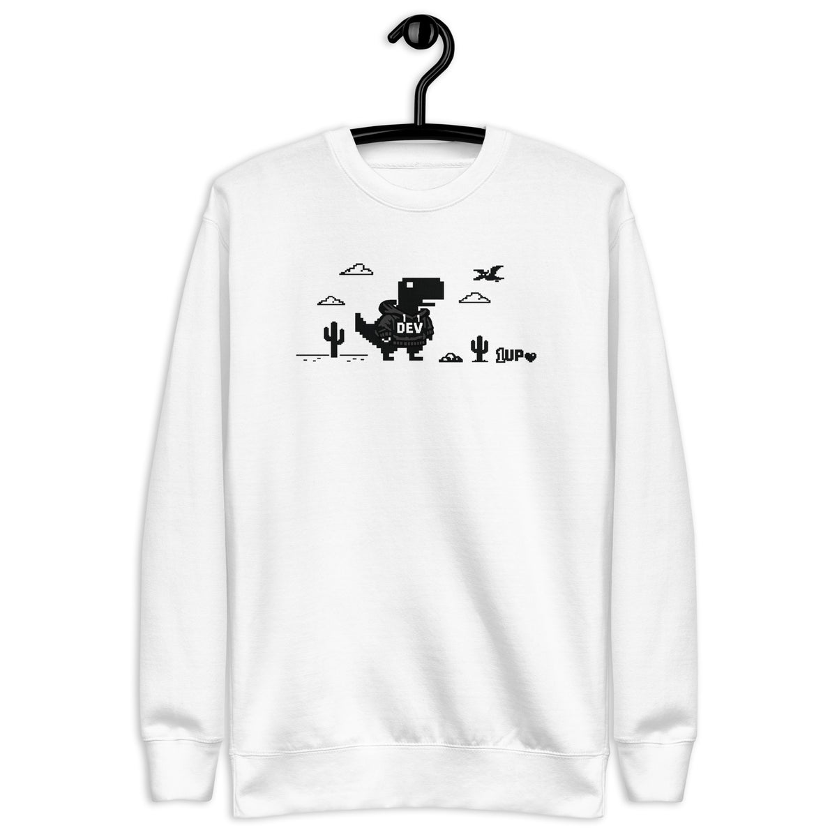 Dino Dev 1UP - Unisex Premium Sweatshirt