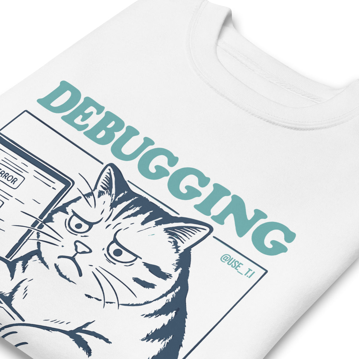 Debugging Forever – Cat Edition - Unisex Premium Sweatshirt