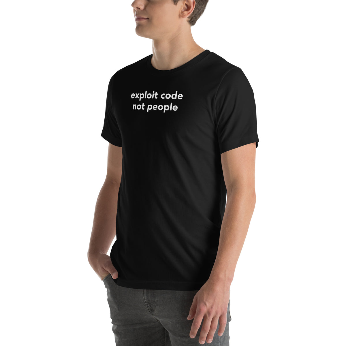 Exploit code, not people - Unisex t-shirt