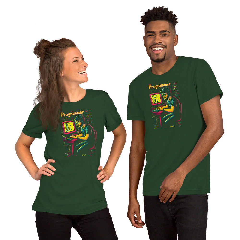 Programmer with Vibrant Colors - Unisex t-shirt