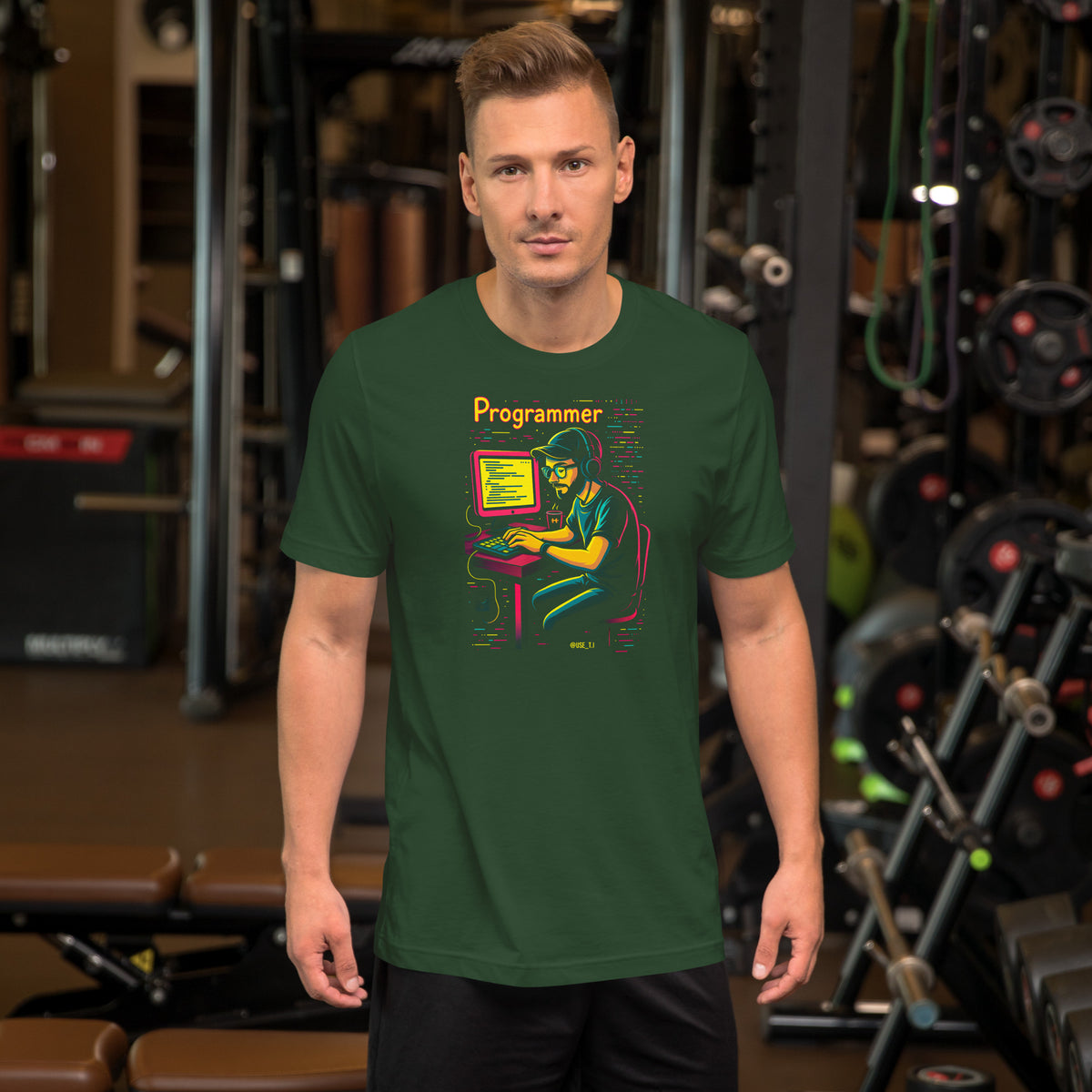 Programmer with Vibrant Colors - Unisex t-shirt