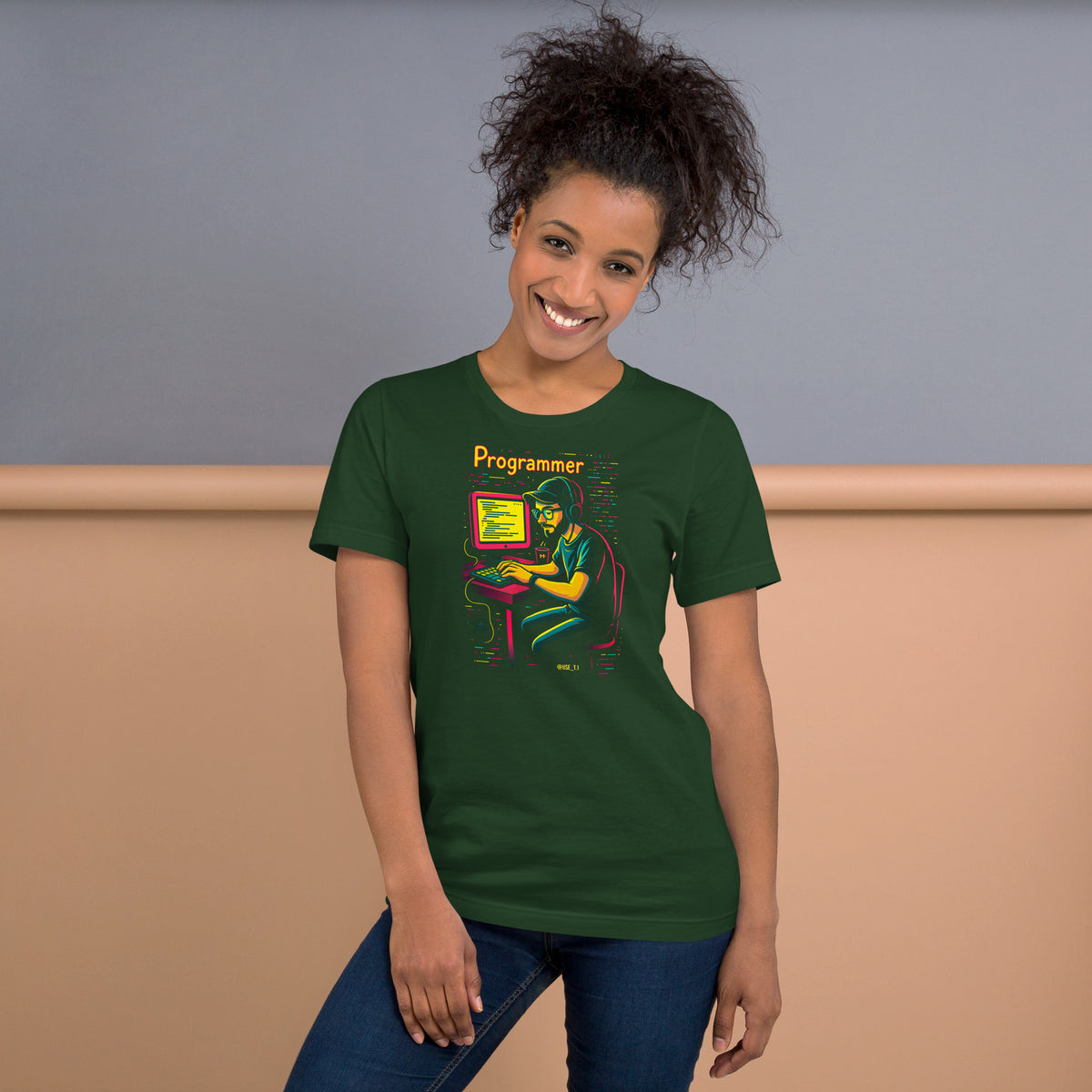 Programmer with Vibrant Colors - Unisex t-shirt