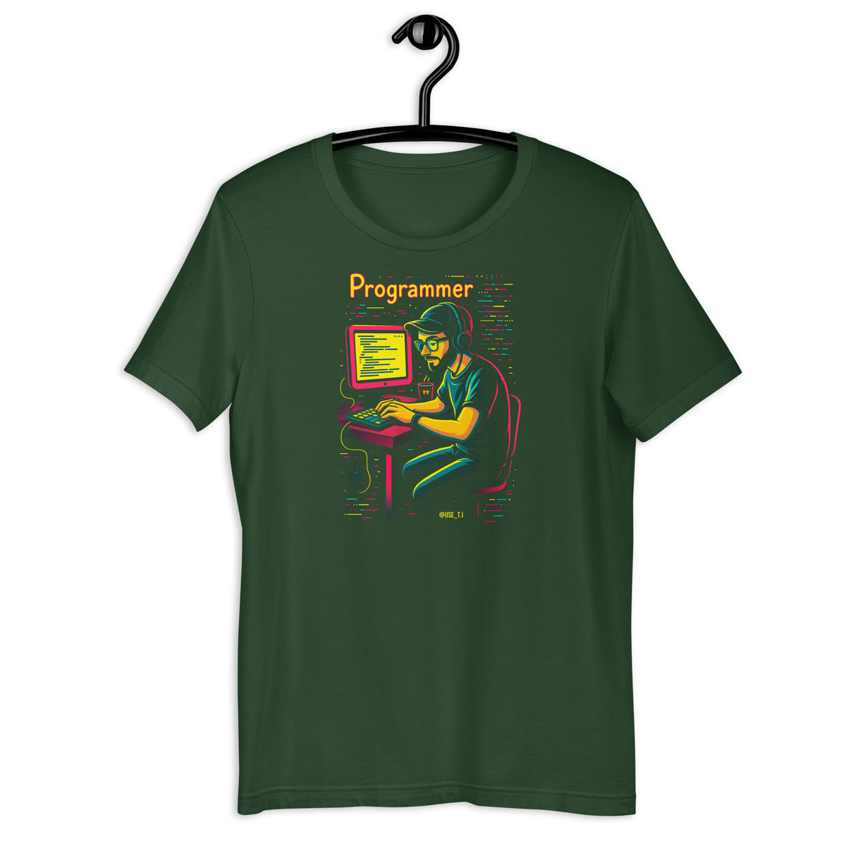 Programmer with Vibrant Colors - Unisex t-shirt