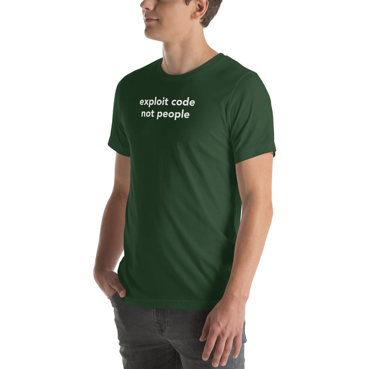 Exploit code, not people - Unisex t-shirt