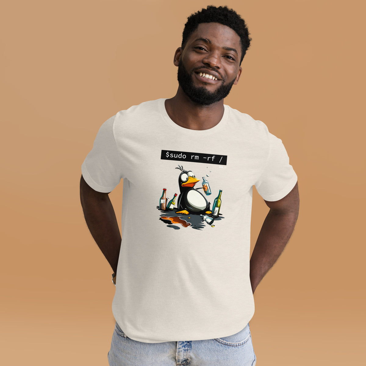$ sudo rm -rf / — Drunk Linux Edition - Unisex t-shirt