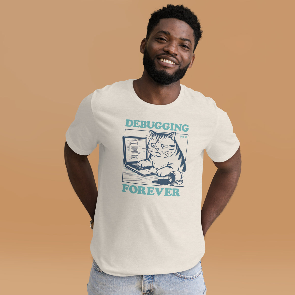 Debugging Forever - Cat Edition - Unisex t-shirt