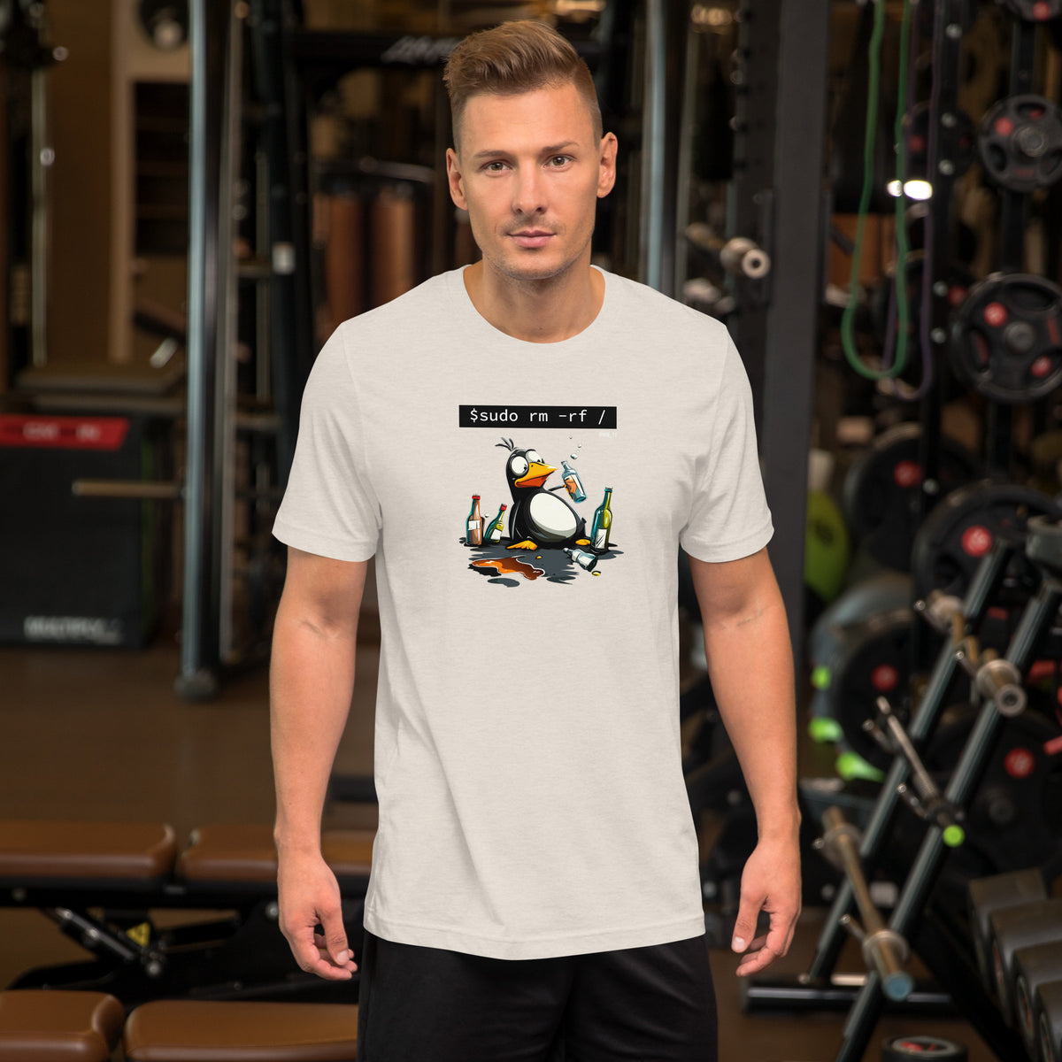 $ sudo rm -rf / — Drunk Linux Edition - Unisex t-shirt