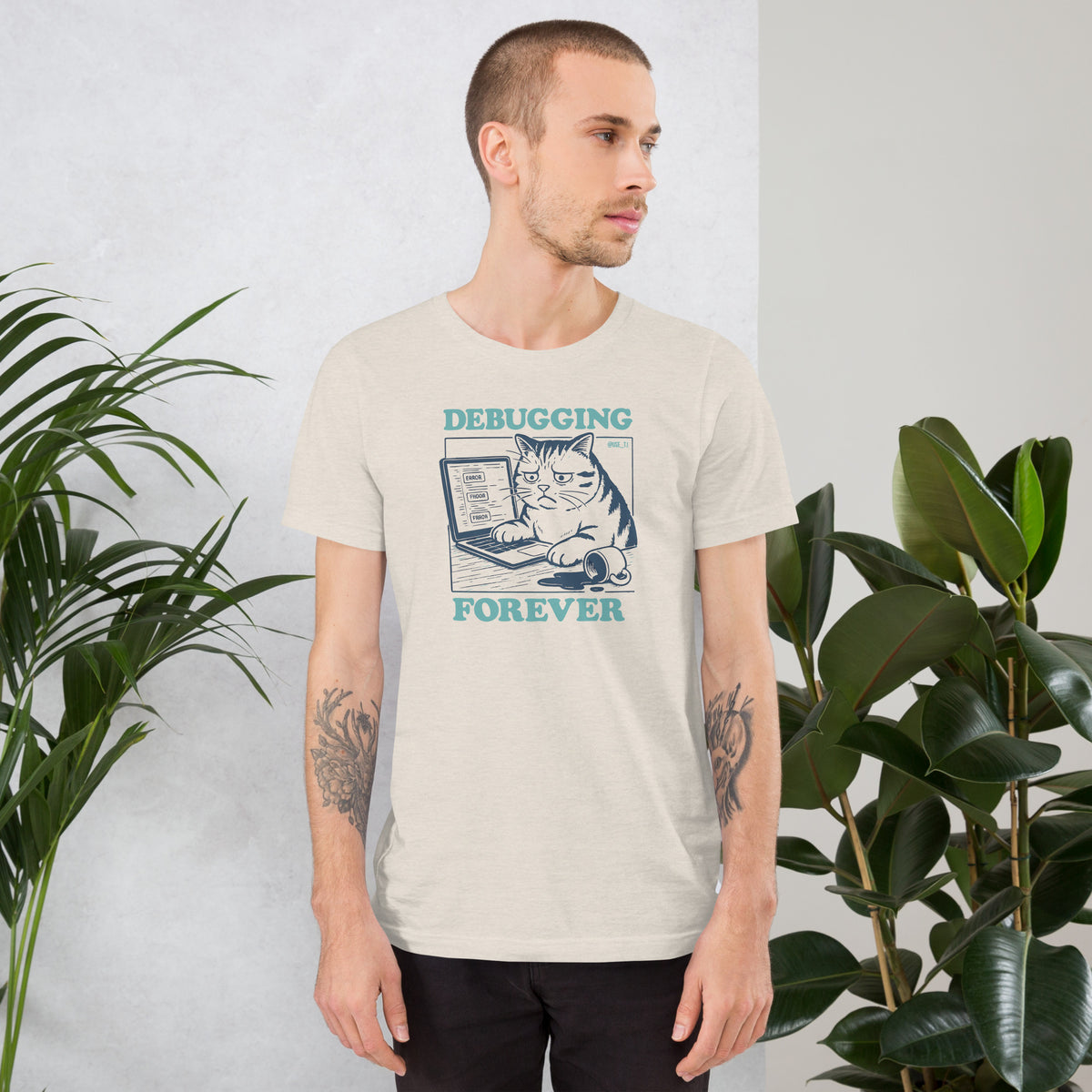 Debugging Forever - Cat Edition - Unisex t-shirt