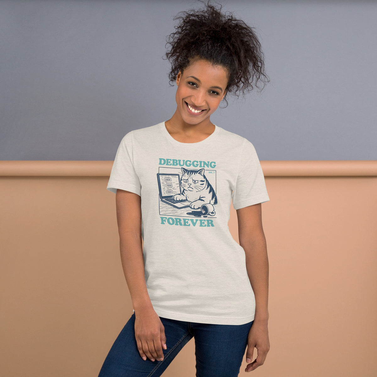 Debugging Forever - Cat Edition - Unisex t-shirt