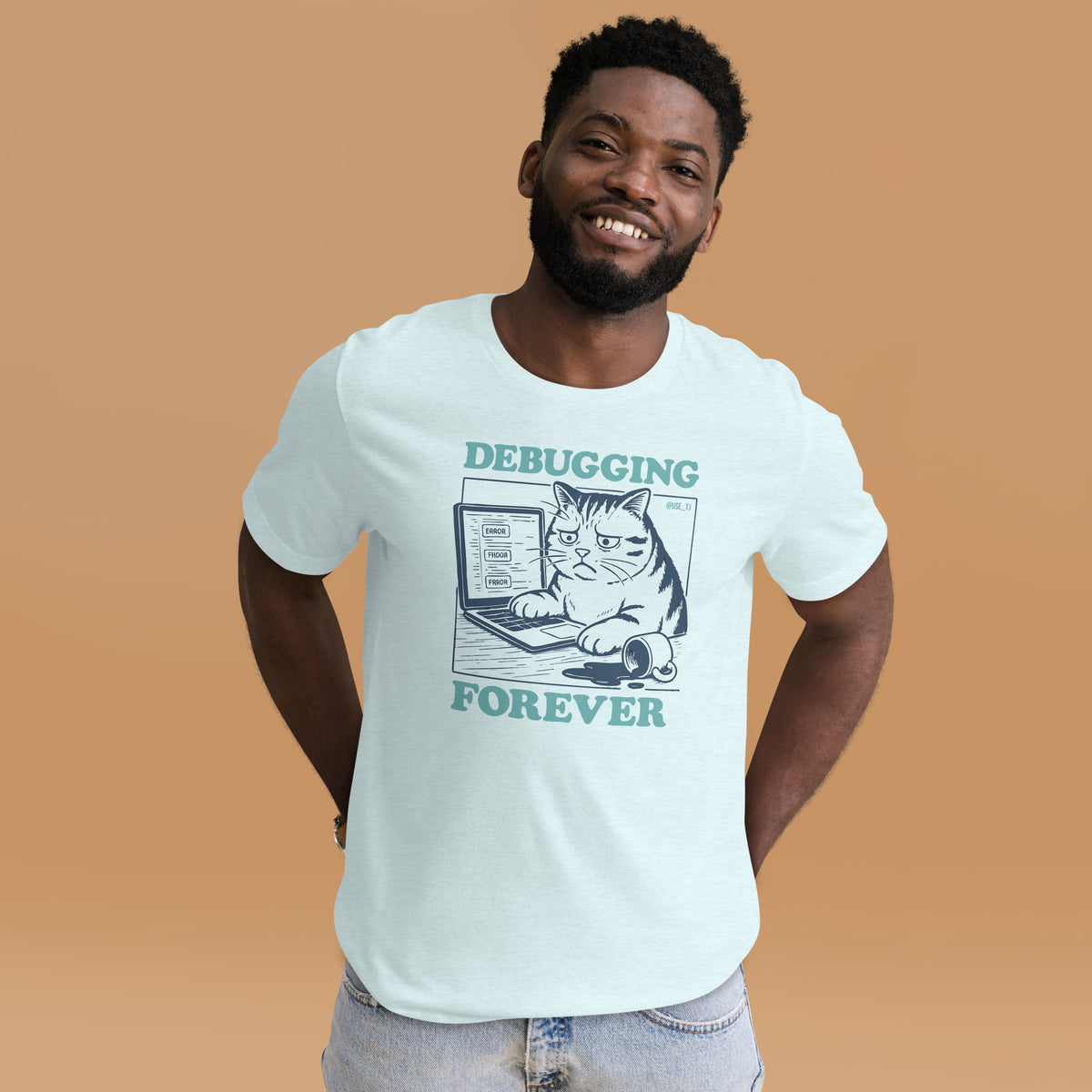 Debugging Forever - Cat Edition - Unisex t-shirt