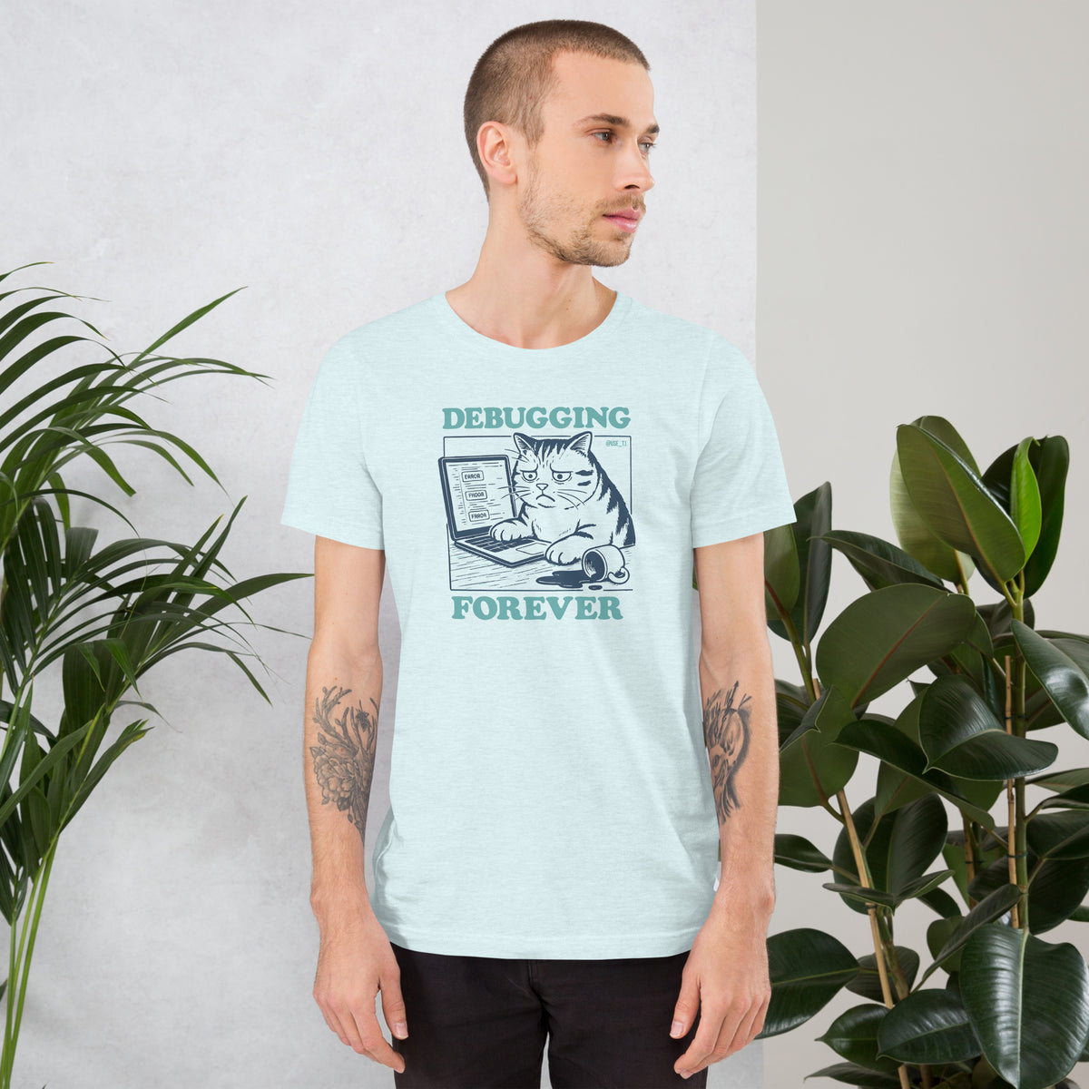 Debugging Forever - Cat Edition - Unisex t-shirt