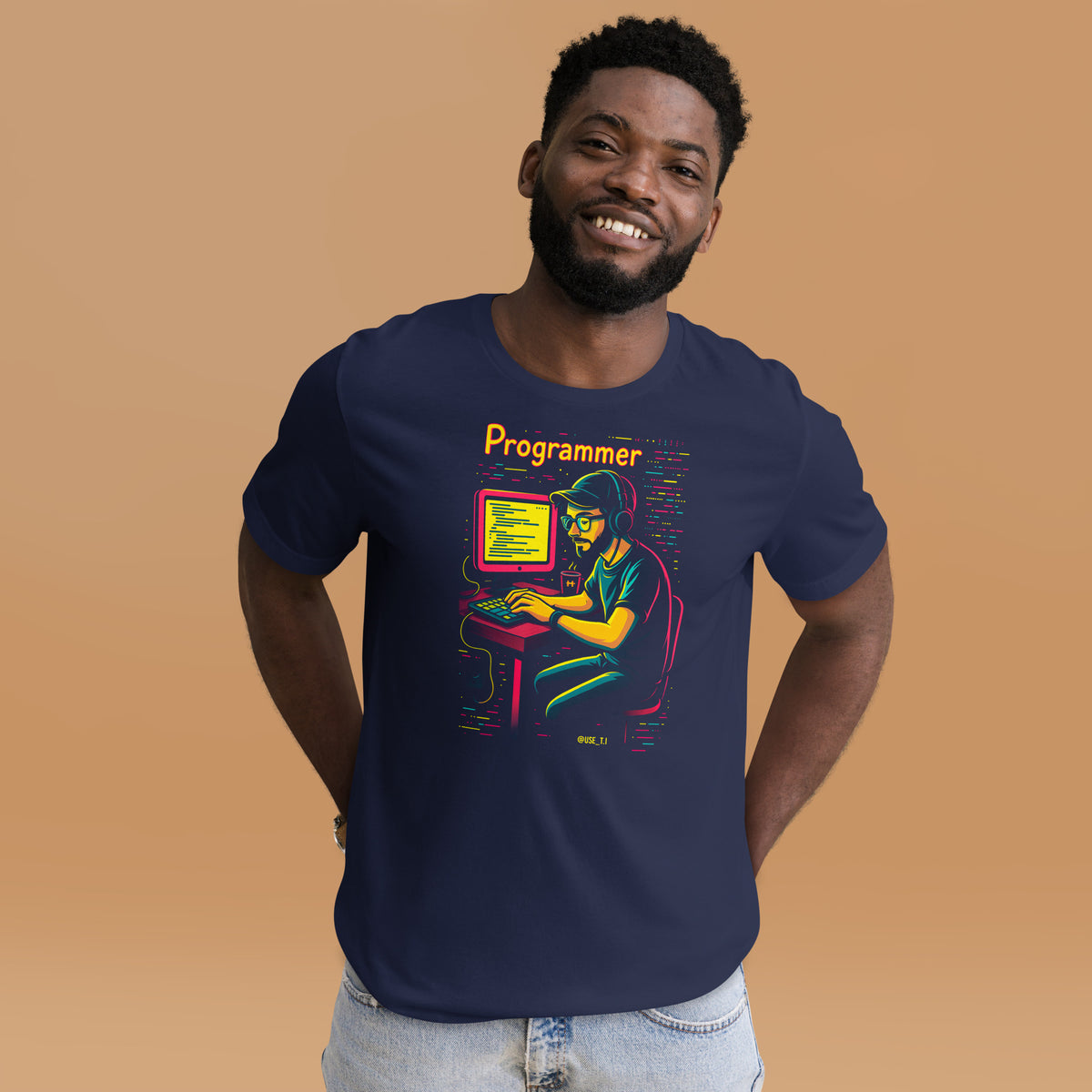 Programmer with Vibrant Colors - Unisex t-shirt