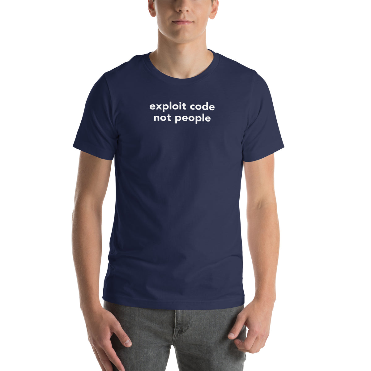 Exploit code, not people - Unisex t-shirt