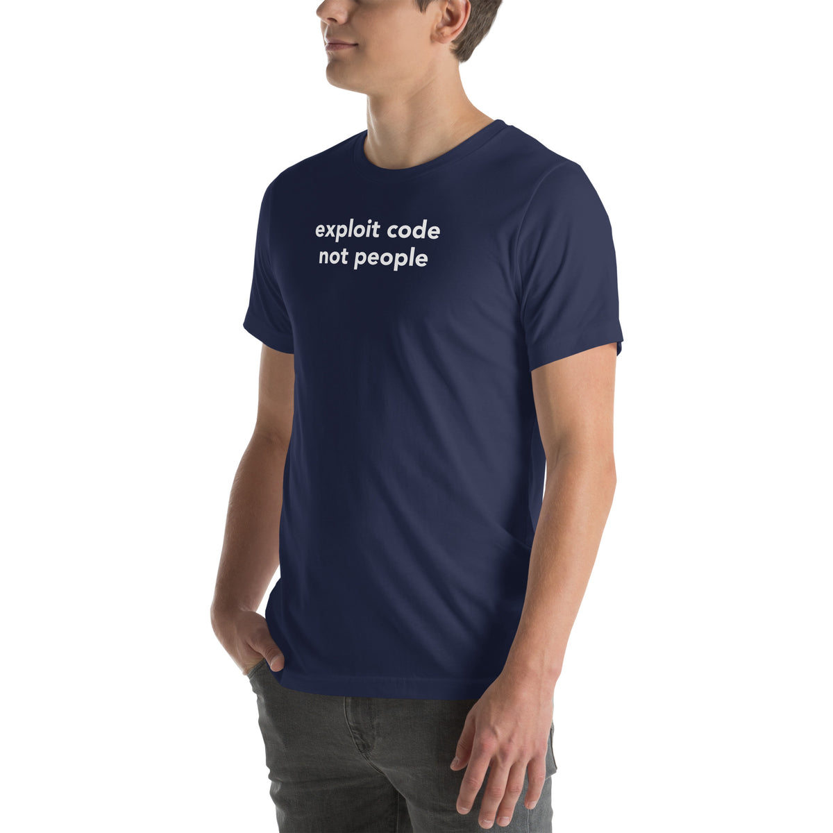 Exploit code, not people - Unisex t-shirt