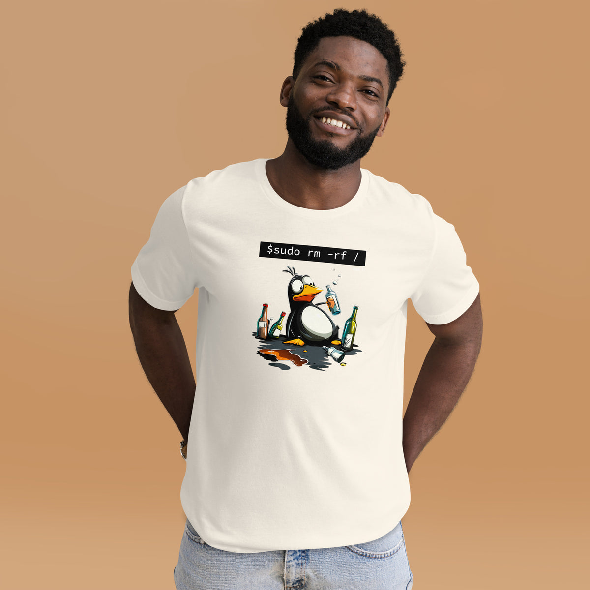 $ sudo rm -rf / — Drunk Linux Edition - Unisex t-shirt