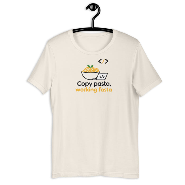 Copy Pasta, Working Fasta - Unisex t-shirt