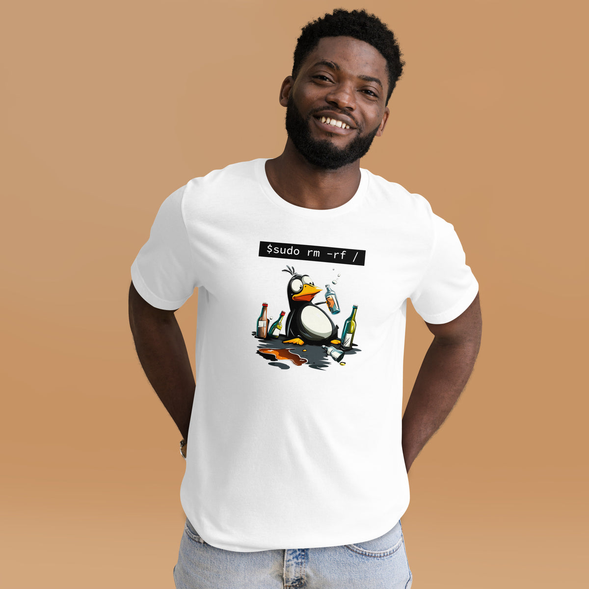 $ sudo rm -rf / — Drunk Linux Edition - Unisex t-shirt