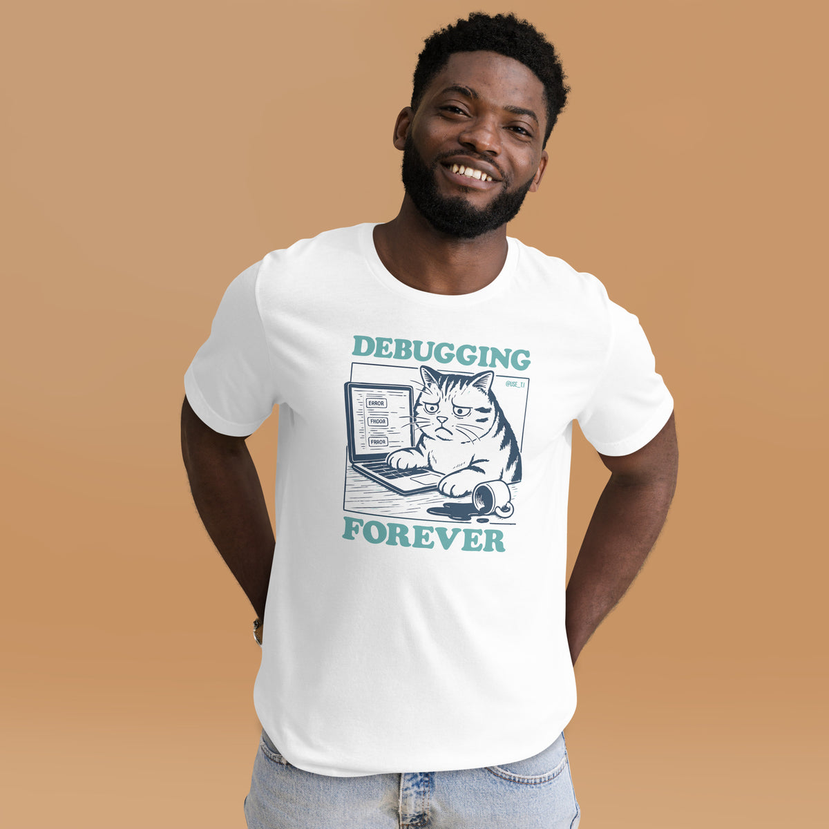 Debugging Forever - Cat Edition - Unisex t-shirt