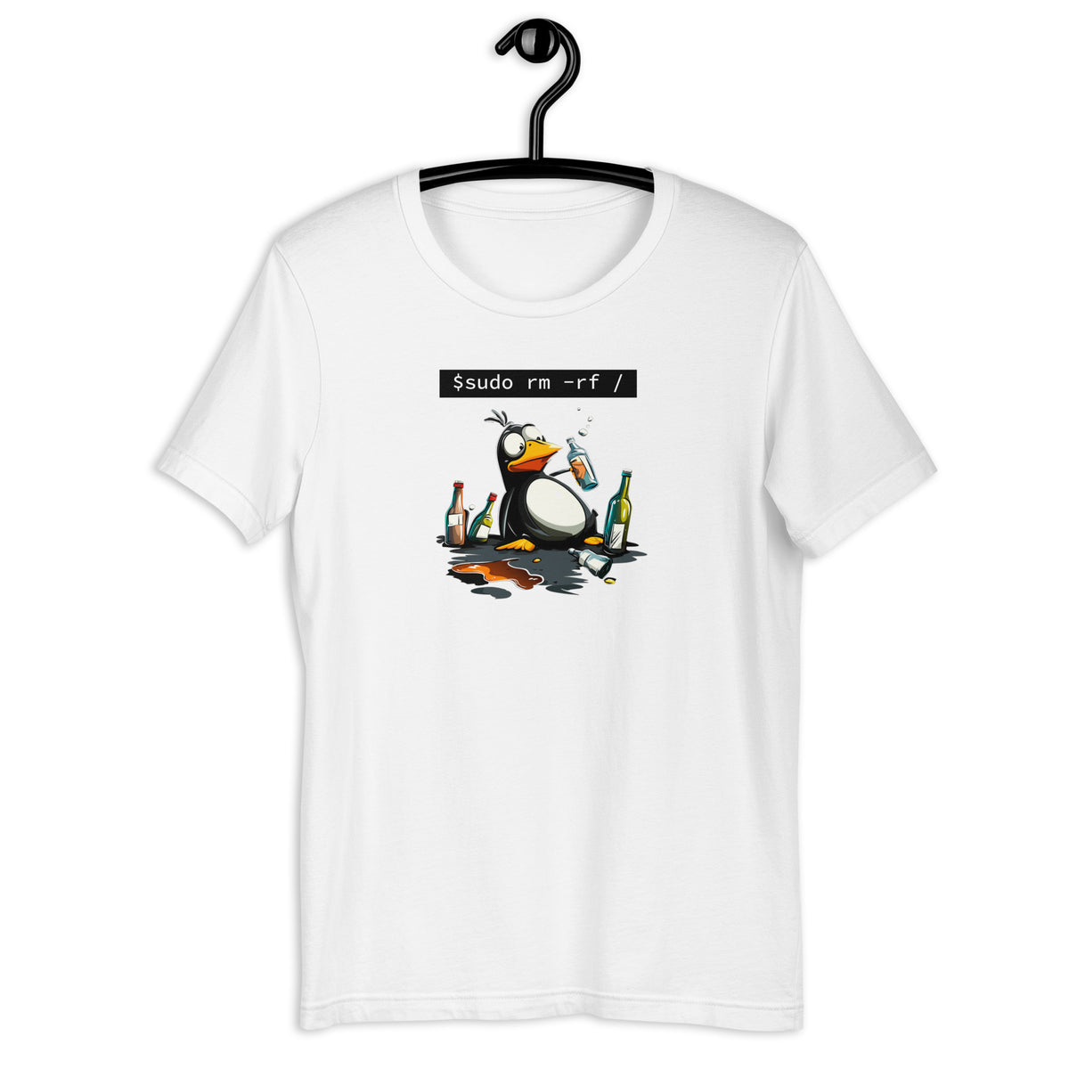 $ sudo rm -rf / — Drunk Linux Edition - Unisex t-shirt