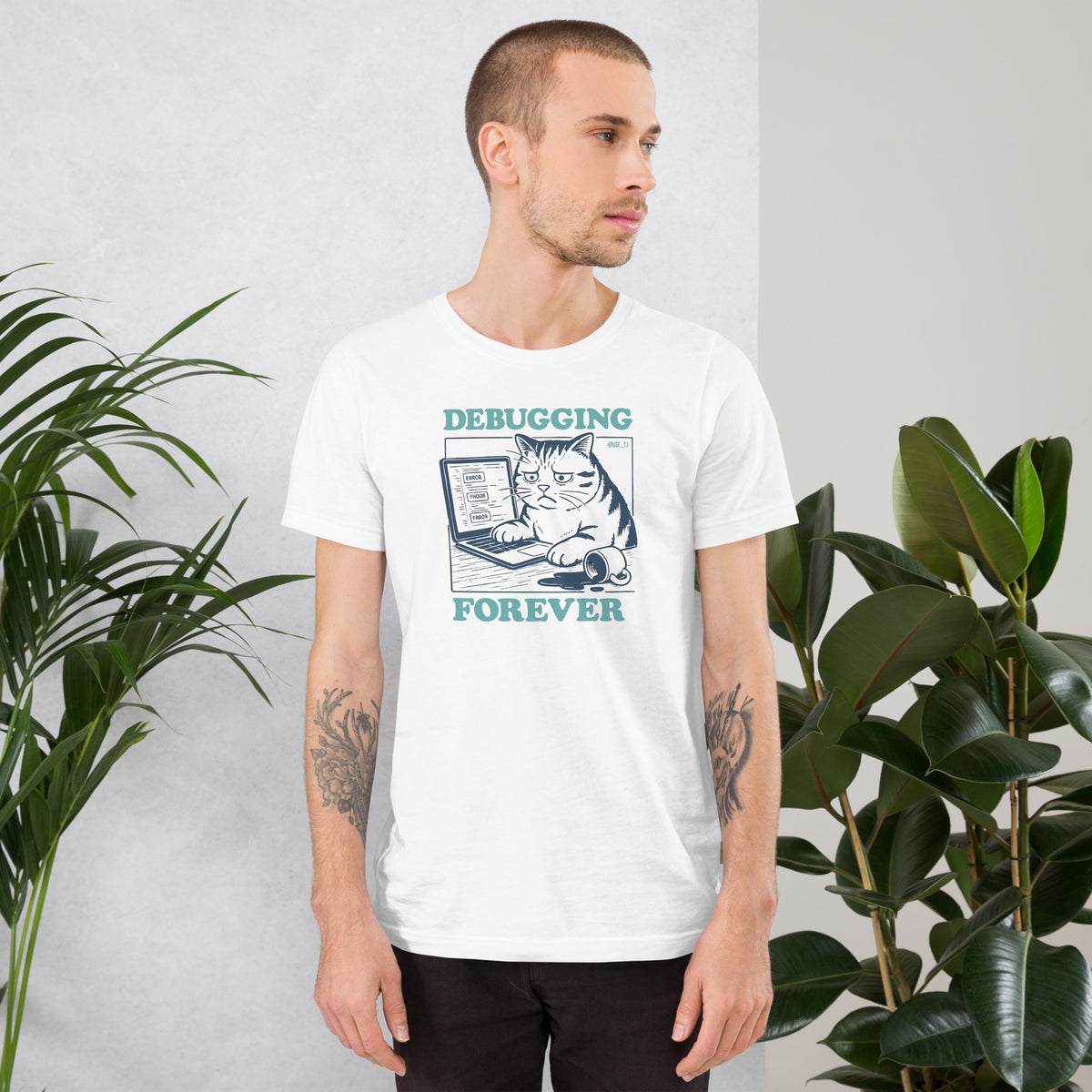 Debugging Forever - Cat Edition - Unisex t-shirt