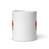 Claude Pixel Mascot - White glossy mug