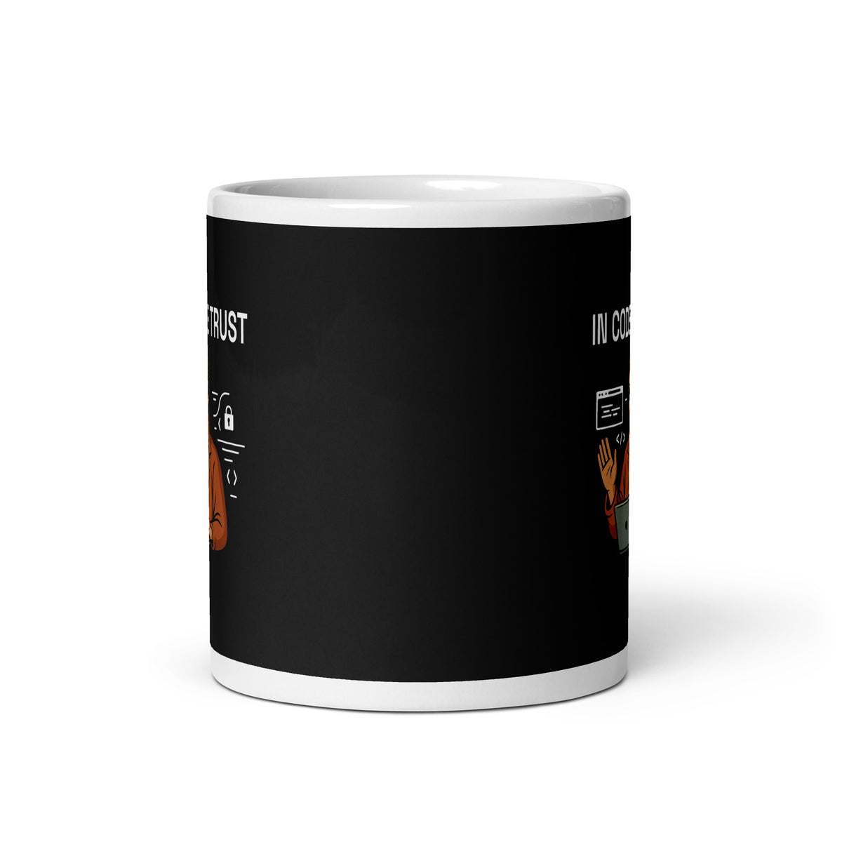 In Code We Trust - White glossy mug