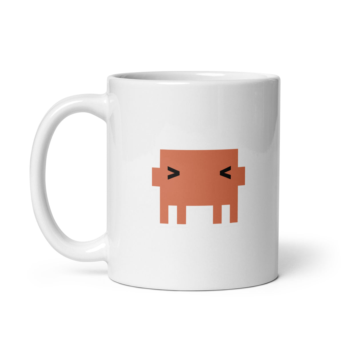 Claude Pixel Mascot - White glossy mug