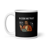 In Code We Trust - White glossy mug