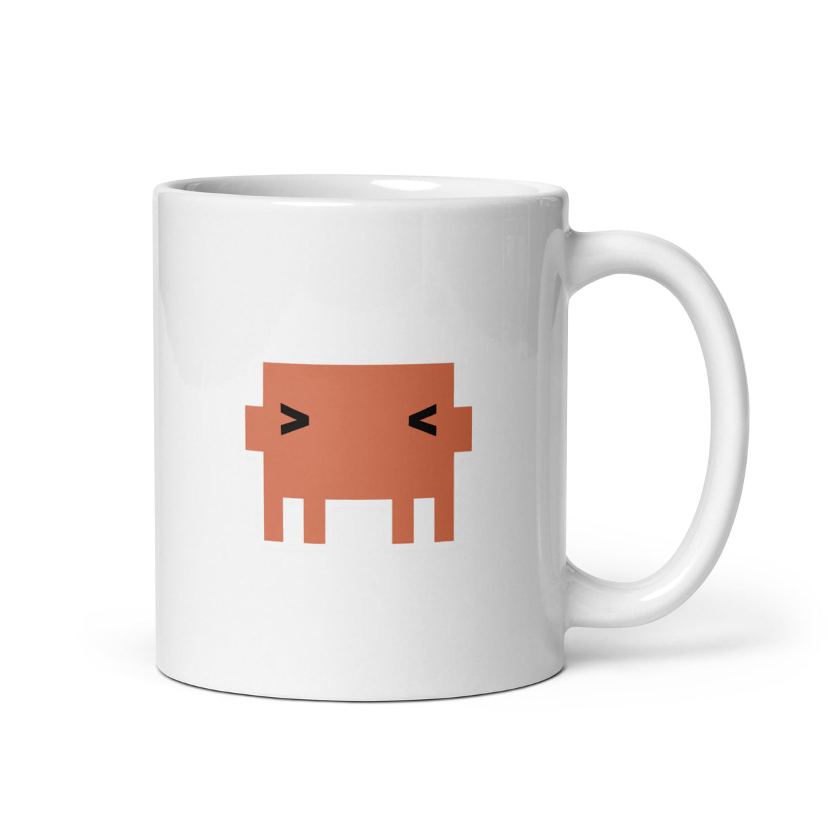 Claude Pixel Mascot - White glossy mug