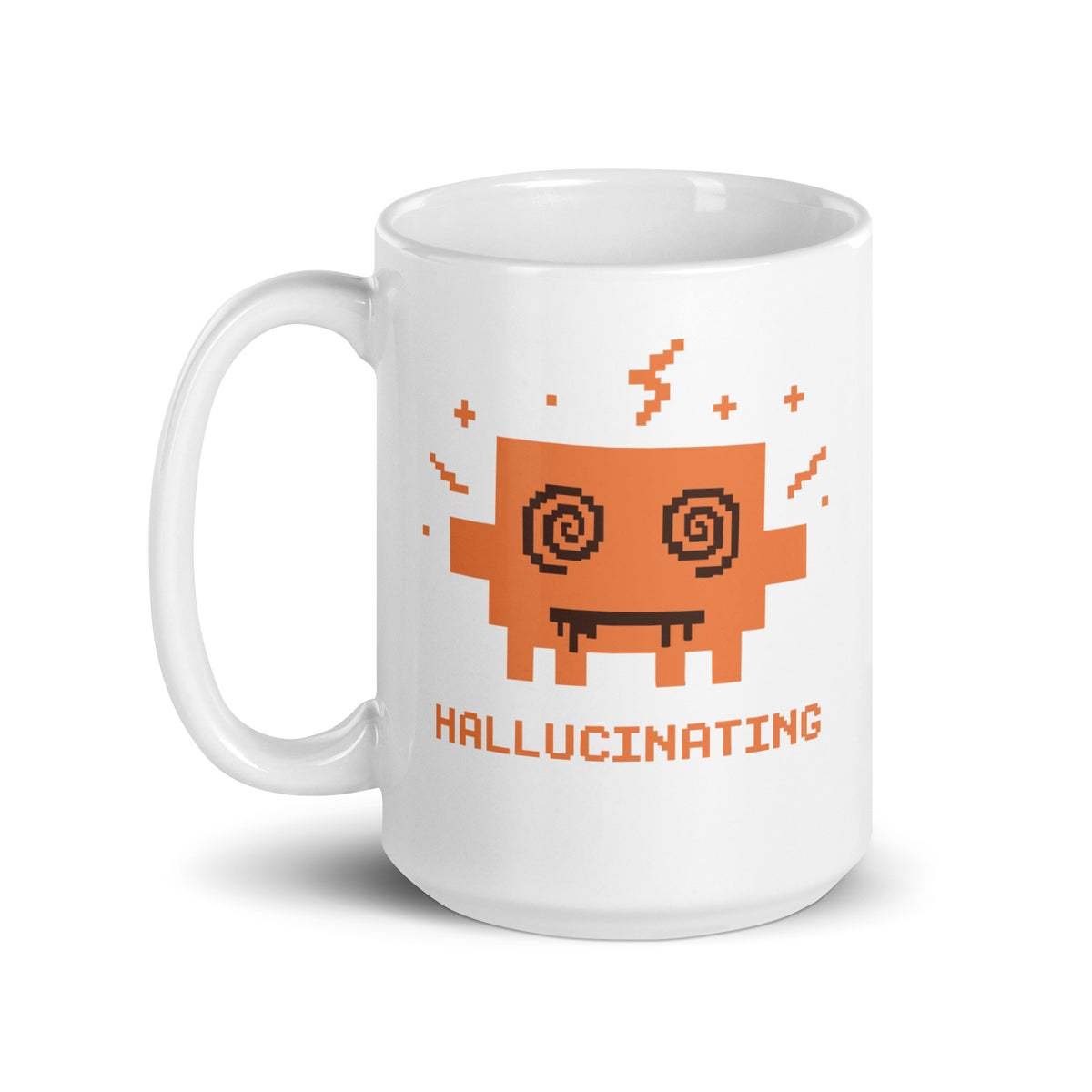 Claude Hallucinating - White glossy mug
